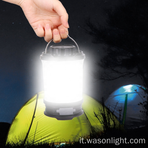 Wason Elevato luminosità Irradiazione Risparmio energetico Emergenza Emergenza Portable Camping Light Hurricane LED Lantern ricaricabile